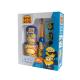 Minions Kids Oral Care Gift Set – Battery-Powered Electric Toothbrush, Mint Toothpaste (75ml), Beaker & Travel Luggage Tag – Ages 4+