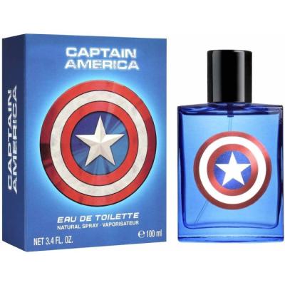 Marvel Captain America Eau de Toilette Natural Perfume Spray, Vegan and Dermatologically tested EDT Spray for Teenager, 100ml