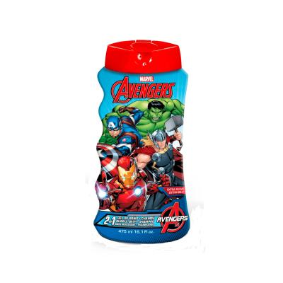 Marvel Avengers 2-in-1 Kids Bubble Bath & Shampoo – Gentle, Paraben-Free Wash with Vitamin E & A, pH Balanced for Sensitive Skin, Lightly Scented, Ages 3+, 475ml