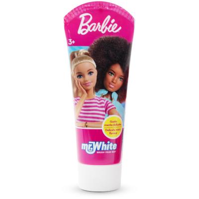 Barbie Kids Toothpaste – Fresh Mint Flavour, Fluoride & Calcium for Strong Teeth, Cavity Protection & Healthy Gums, Sugar-Free, Ages 3+, 75ml