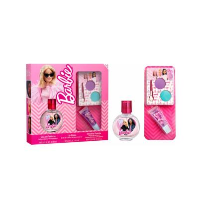 Barbie Natural Kids Perfume & Makeup Gift Set – Eau de Toilette Spray 30ml, Lip Gloss & Eyeshadow Palette with Brush | Vegan & Dermatologically Tested | Safe Beauty Gift Set for Girls Aged 3+