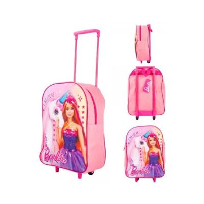 Barbie Kids Foldable Trolley Backpack - Ideal for Travel, Holidays & School Trips