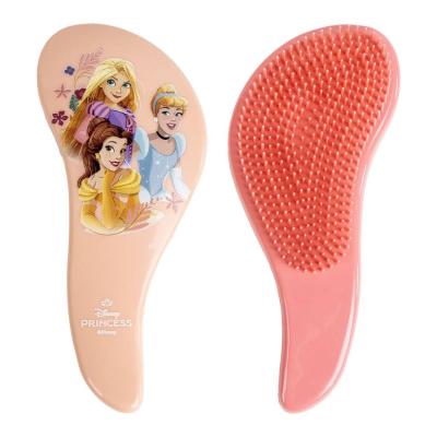 Disney Princess Detangling Hair Brush, Cute and Functional Curved Design for All Hair Types, Gentle on Tangles for Kids and Adults