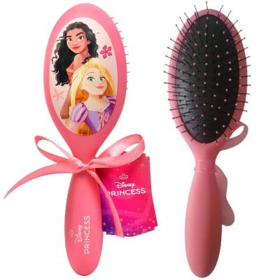 Disney Princess Moana & Rapunzel Detangling Paddle Hair Brush, Cute and Functional Oval Design for All Hair Types, Gentle on Tangles, Perfect for Kids and Adults
