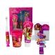 Disney Princess Kids Oral Care Gift Set – Flashing Toothbrush with Soft Bristles, Mild Mint Toothpaste, Rinse Beaker & Hair Clips with Organiser – Ages 4+