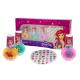 Princess Ariel Mermaid Nail Art Set for Kids - 3 Nail Polishes (Pink, Teal, Yellow) & Ariel Nail Stickers