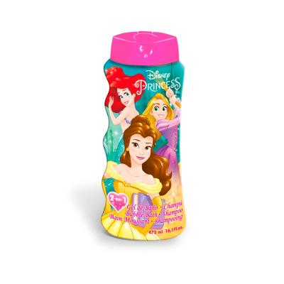 Disney Princess 2-in-1 Kids Bubble Bath & Shampoo – Gentle, Paraben-Free Wash with Vitamin E & A, pH Balanced for Sensitive Skin, Lightly Scented, Ages 3+, 475ml