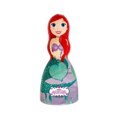 Disney Ariel The Little Mermaid 2-in-1 Kids Bubble Bath & Shampoo – Gentle, Paraben-Free with Vitamin E & A, pH Balanced for Sensitive Skin, 3D Bottle, Lightly Scented, Ages 3+, 250ml