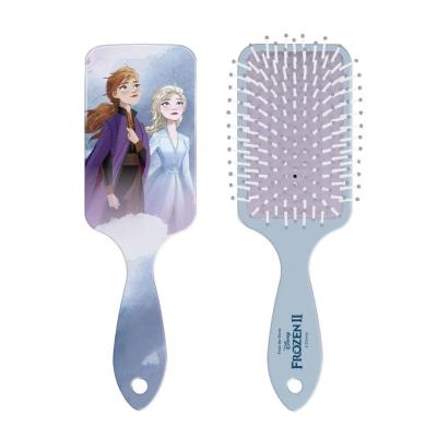 Disney Frozen Detangling Paddle Hair Brush, Cute and Functional Rectangular Design for All Hair Types, Gentle on Tangles, Perfect for Kids and Adults