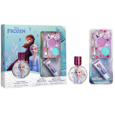 Disney Frozen Natural Kids Perfume & Makeup Gift Set – Eau de Toilette Spray 30ml, Lip Gloss & Eyeshadow Palette with Brush | Vegan & Dermatologically Tested | Safe Beauty Gift Set for Girls Aged 3+