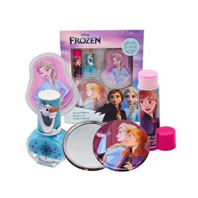 Disney Frozen Kids Beauty Set for Girls - Girls Makeup Set Includes Turquoise Nail Polish, Mirror, Lip Gloss and Lip Balm - Safe, Fun, and Best Gift for Girls Aged 3+