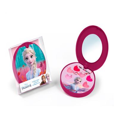 Frozen Lip Gloss Case, Includes 6 Lip Glosses with Mirror and Brush for Girls, Compact & Travel-Friendly, Best Gift for Kids Aged 3+