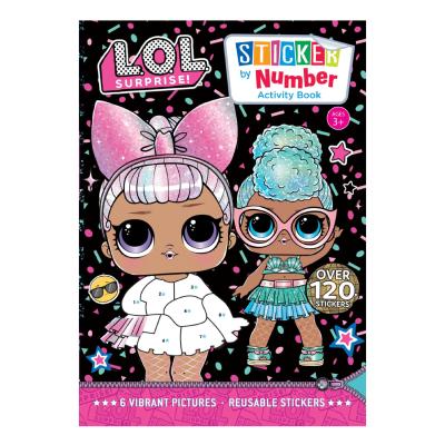 LOL Surprise Alligator - Sticker Book by Numbers, LOL Gifts for Girls, Reusable Sticker Activity Book