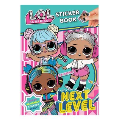 LOL Surprise Sticker Book - 12 Coloring Pages & Reusable Stickers - Fun Travel Activity Book for Kids Ages 3+