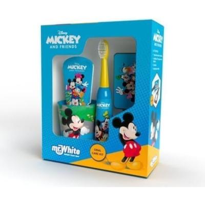 Disney Mickey and Minnie Mouse Kids Oral Care Gift Set - Electric Toothbrush, Mint Toothpaste, Multi-Purpose Beaker and Luggage Tag - Ages 4+