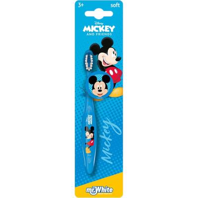 Disney Mickey Mouse Kids Toothbrush with Travel Cap – BPA-Free, Soft Bristles for Children Aged 3-12