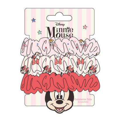 Disney Minnie Mouse Hair Scrunchies – 3-Pieces hair elastic tie for Kids, Girls & Women | No Breakage, Frizz Prevention & Cozy Hold for Ponytail | Perfect Hair Accessories for All Hair