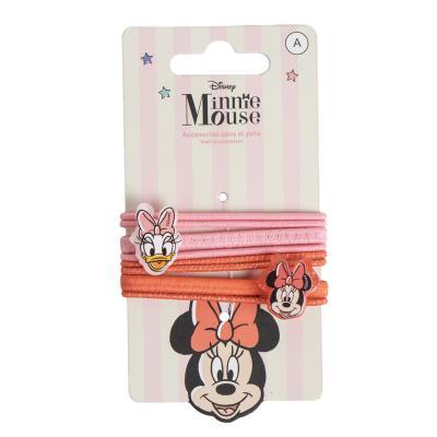 Disney Minnie Mouse Hair Elastics Bands–8-Pieces hair tie for Kids, Girls & Women | No Breakage, High Elasticity & Cozy Hold for Ponytail, Bun & Wedding Hairstyle | Hair Accessories for All Hair
