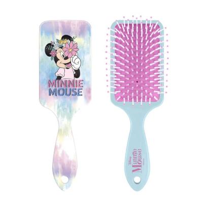 Disney Minnie Mouse Detangling Paddle Hair Brush, Cute and Functional Rectangular Design for All Hair Types, Gentle on Tangles, Perfect for Kids and Adults