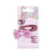 Disney Minnie Mouse Glittered Hair Snap Clips for Girls, 2 Inch Metal Shiny Non-Slip Clips with Bow on Top and with Two Decorative Charms, 4 Hair Clips