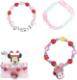 Disney Minnie Mouse Kids Bracelet Gift Set – 3 Cute & Stylish Bracelets for Girls – Charm, Engraved & Stretchy Elastic Bracelets – Cute Jewellery Gift for Birthdays, Holidays & Everyday Wear