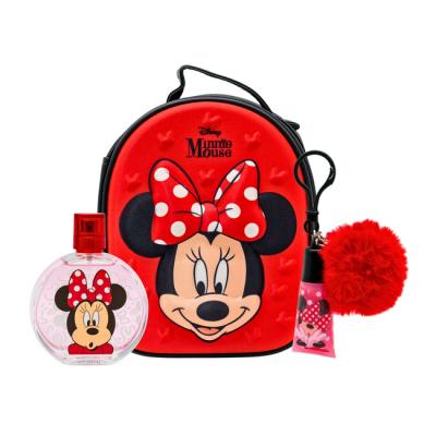 Minnie Mouse Perfume Gift Set for Kids – Natural Eau de Toilette (100ml), 3D Zip Case & Lip Gloss – Vegan & Dermatologically Tested