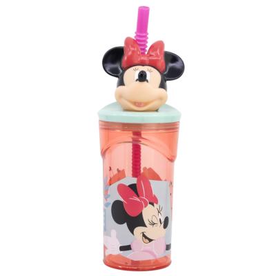 Minnie Mouse Kids 3D Figurine Tumbler 360ml with Straw & Lid, BPA-Free, Spill-Proof, Lightweight & Fun for School or Travel