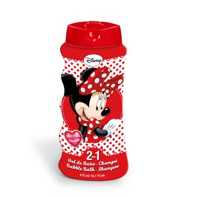 Disney Minnie Mouse 2-in-1 Kids Bubble Bath & Shampoo – Gentle, Paraben-Free Wash with Vitamin E & A, pH Balanced for Sensitive Skin, Lightly Scented, Ages 3+, 475ml