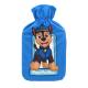 Paw Patrol Chase Hot Water Bottle with Soft Flannel Cover | BS1970 Certified | Leak-Proof Natural Rubber Hot Water Bag for Cramps, Pain Relief & Winter Warmth, Large Opening for Safe & Easy Fill – 1L
