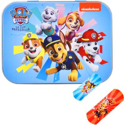 Paw Patrol Kids Plasters in Reusable Metal Tin - Waterproof, Flexible & Breathable First Aid Plasters, Latex-Free & Skin-Friendly, Two Sizes, 24 Plasters