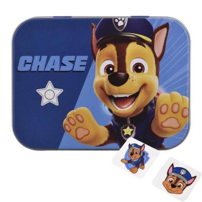 Paw Patrol Tattoo Effect Plasters in Metal Tin Box, One Size with Cute Paw Patrol Design, Easy Removal & Skin-Friendly, Breathable Adhesive, 24 Plasters
