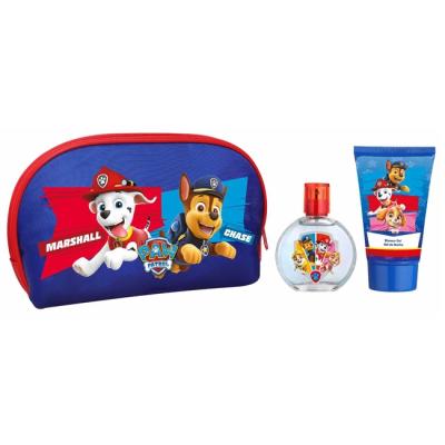 Paw Patrol Kids Perfume Gift Set, Eau de Toilette (50ml), Shower Gel (100ml) & Travel Toiletry Bag, Natural, Vegan & Dermatologist-Tested