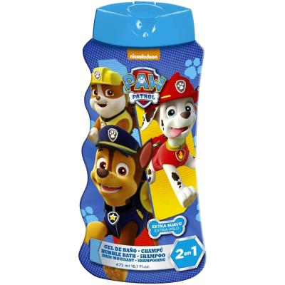 Paw Patrol 2-in-1 Kids Bubble Bath & Shampoo – Gentle, Paraben-Free Wash with Vitamin E & A, pH Balanced for Sensitive Skin, Lightly Scented, Ages 3+, 475ml