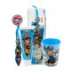 Paw Patrol Kids Toothbrush Set - Soft-Bristle Toothbrush with Protective Cap, Strawberry-Flavoured Toothpaste, and Multi-Purpose Beaker | Travel-Friendly Oral Care Kit for Children Ages 3+